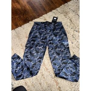 GINGTTO Camo Cargo Pants Mens 32 Skinny Fit Tactical Streetwear Jogger NEW NWT